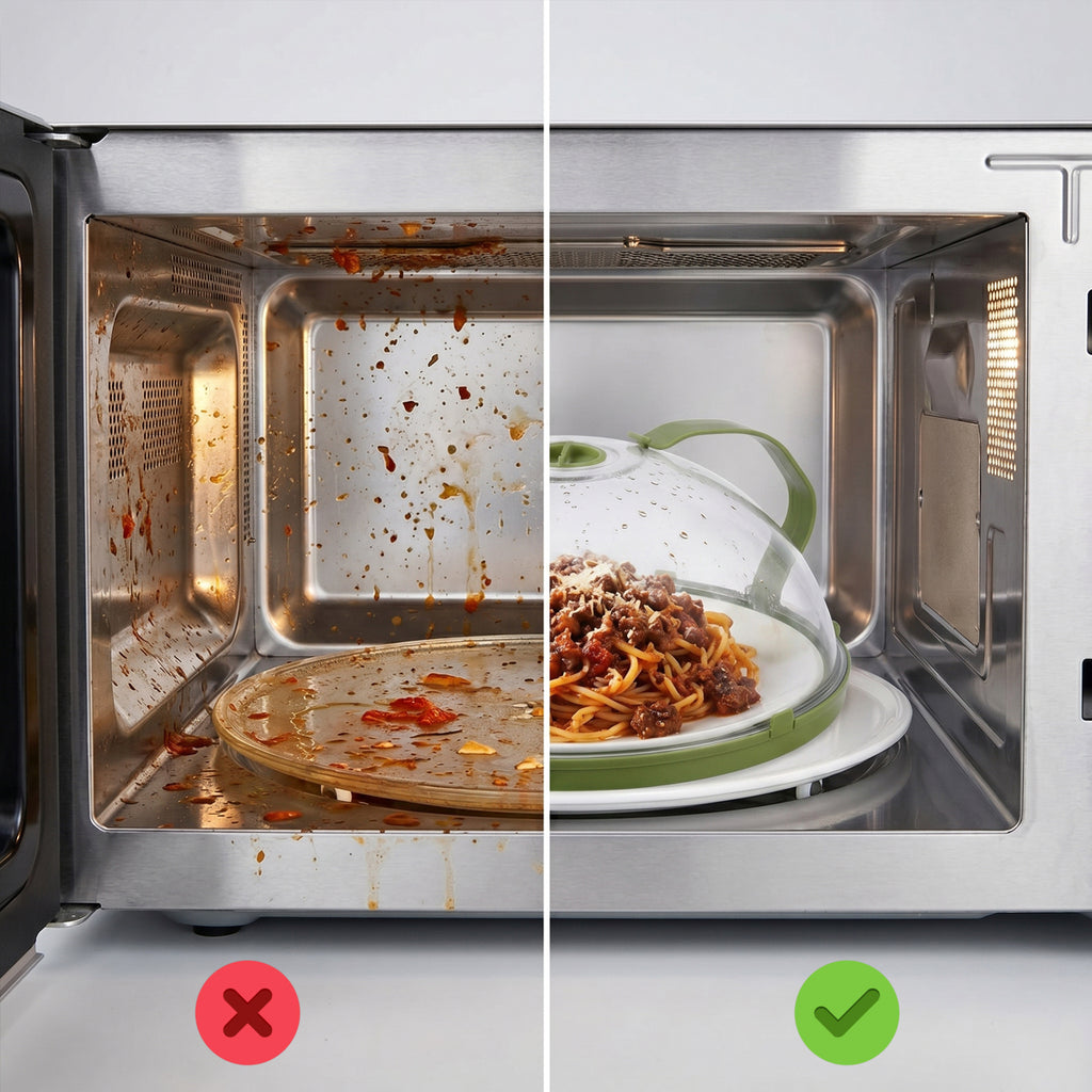 Microwave Splatter Cover with Water Steamer