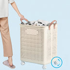 Foldable Laundry Basket with Wheels