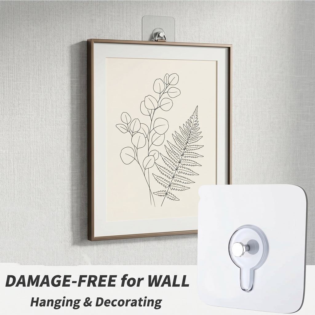 Self-Adhesive Photo Frame Hooks Set