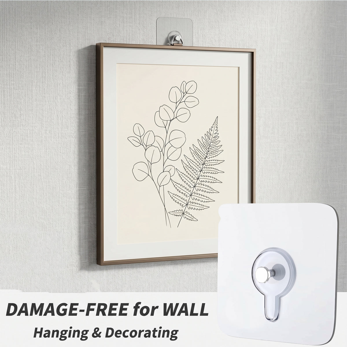 Self-Adhesive Photo Frame Hooks Set