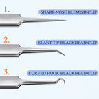 Stainless Steel Blackhead Remover Tweezers Set