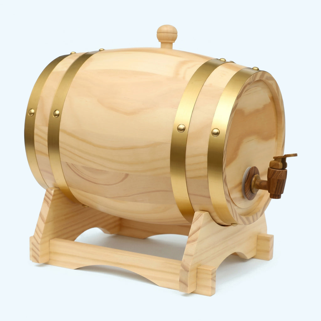 Premium 5L Wood Wine Barrel with Faucet