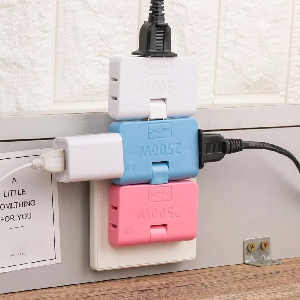 3-in-1 Rotatable Flat Wall Outlet Extender 2500W