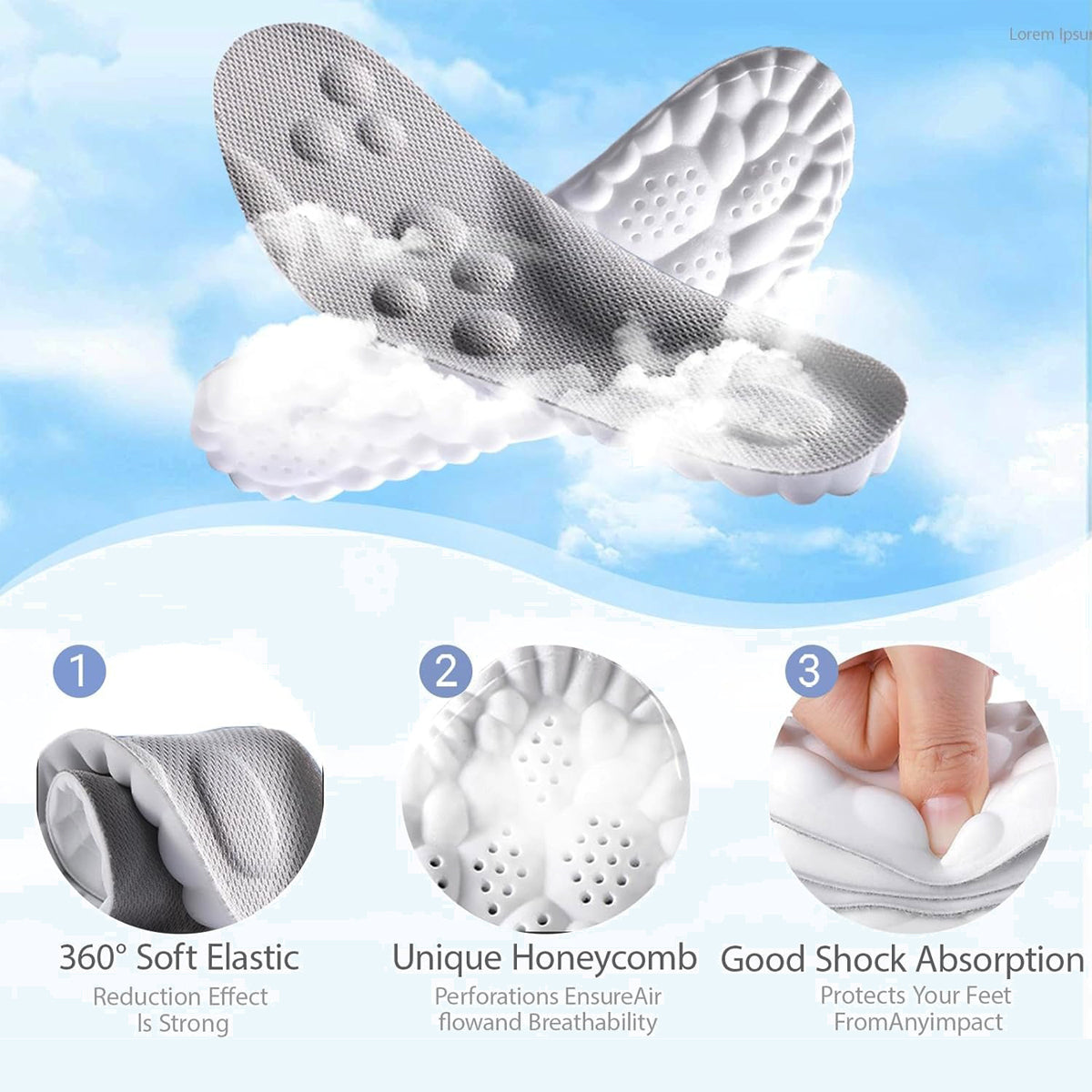 Super Soft 4D Cloud Technology Insole
