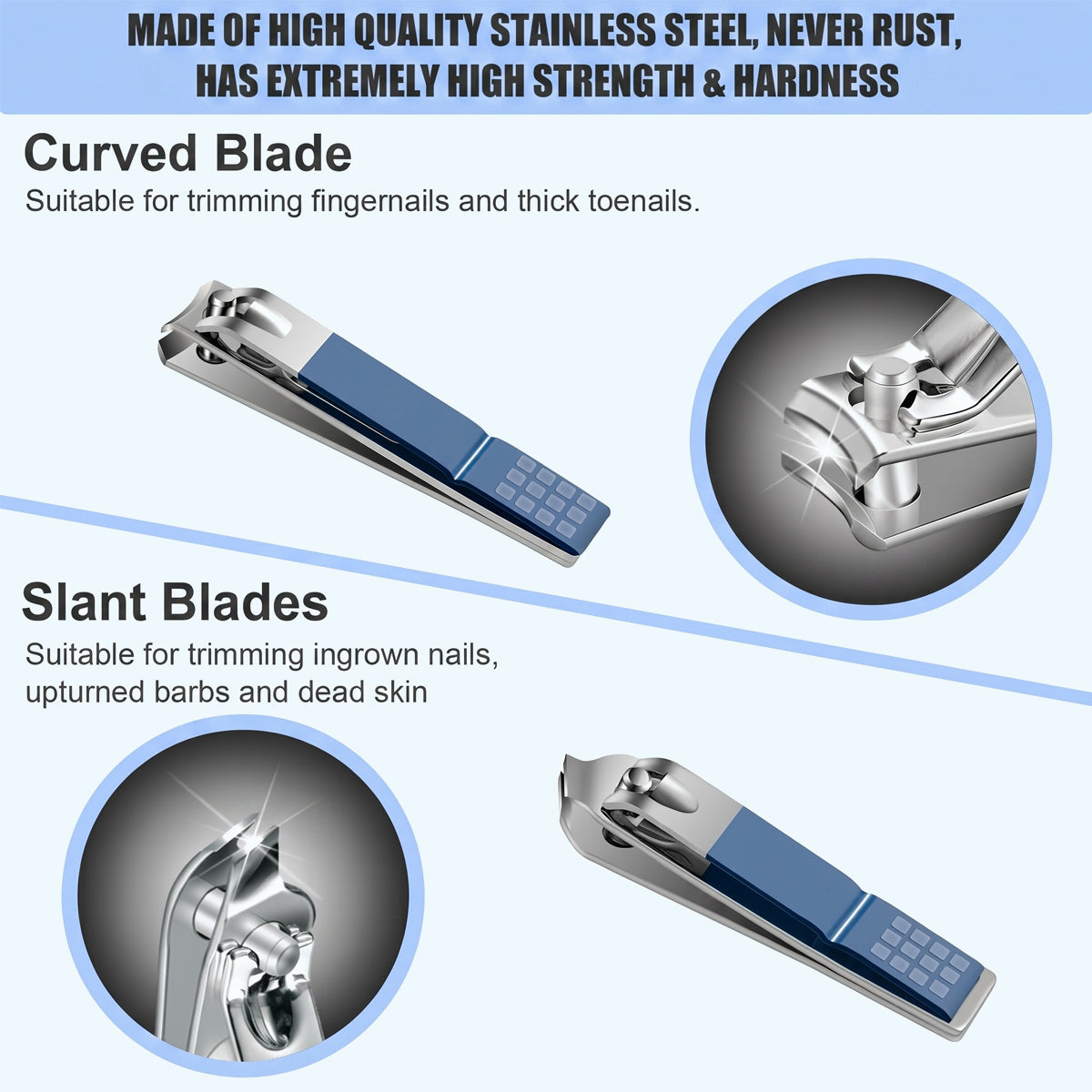 16PCS Stainless Steel Manicure & Pedicure Kit