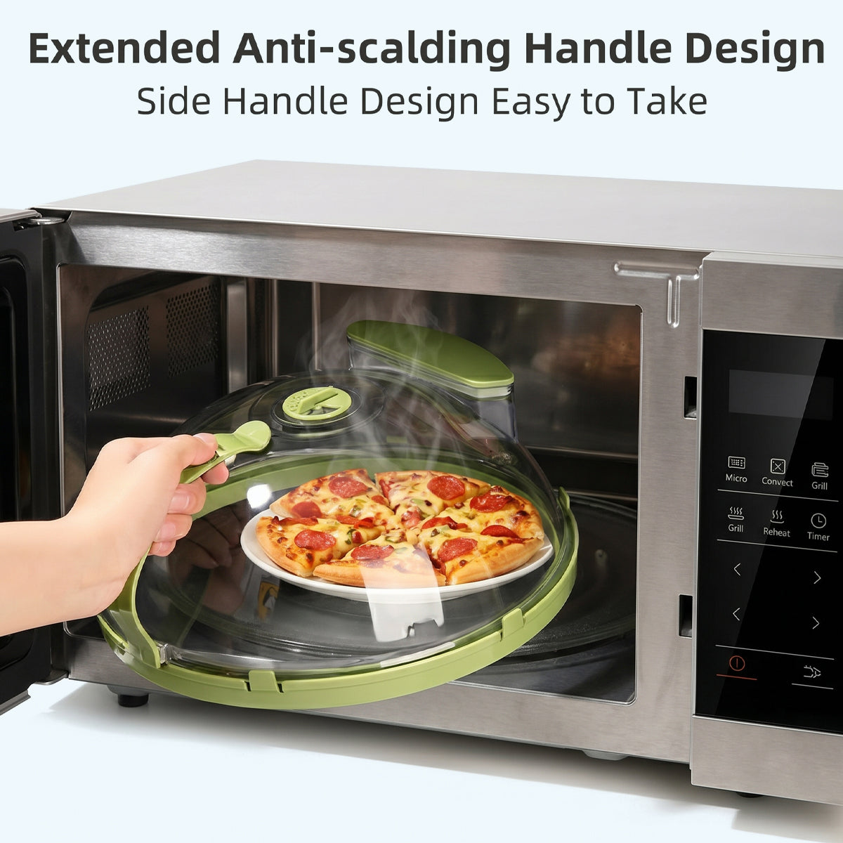 Microwave Splatter Cover with Water Steamer