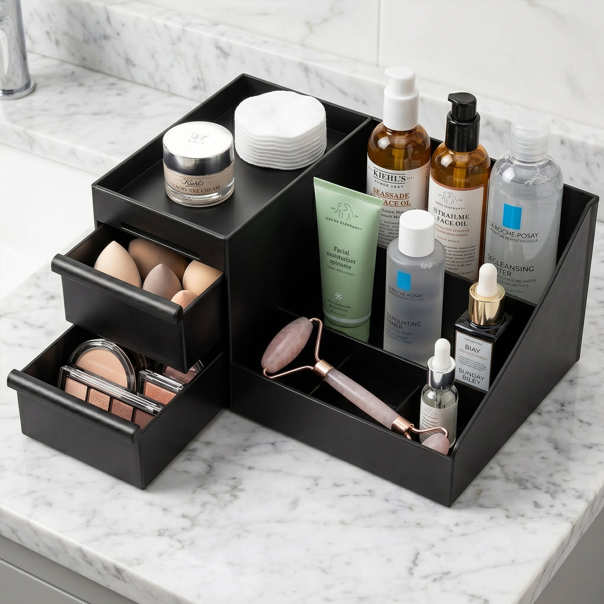 Cosmetic Storage Box with Drawers