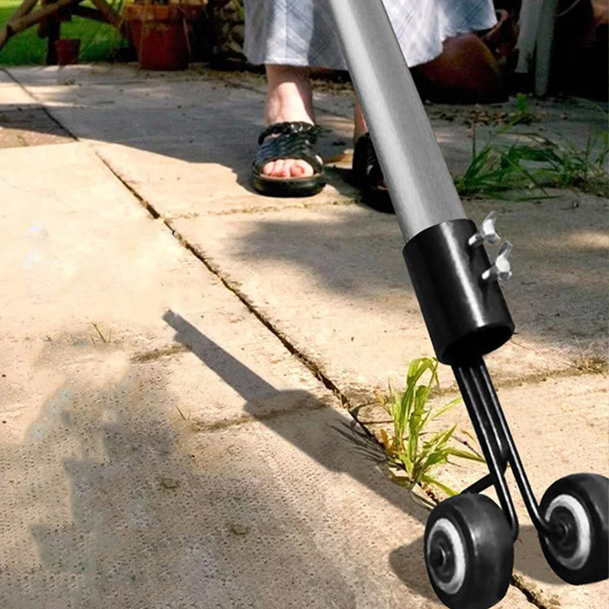 Weed Puller Tool With Wheels