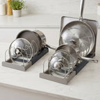 Expandable Pan & Pot Lid Rack Organizer