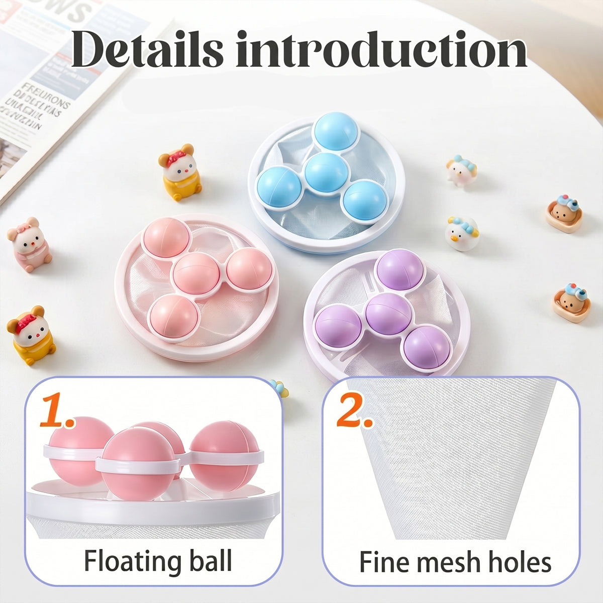 3 Packs Reusable Washing Machine Filter Bags