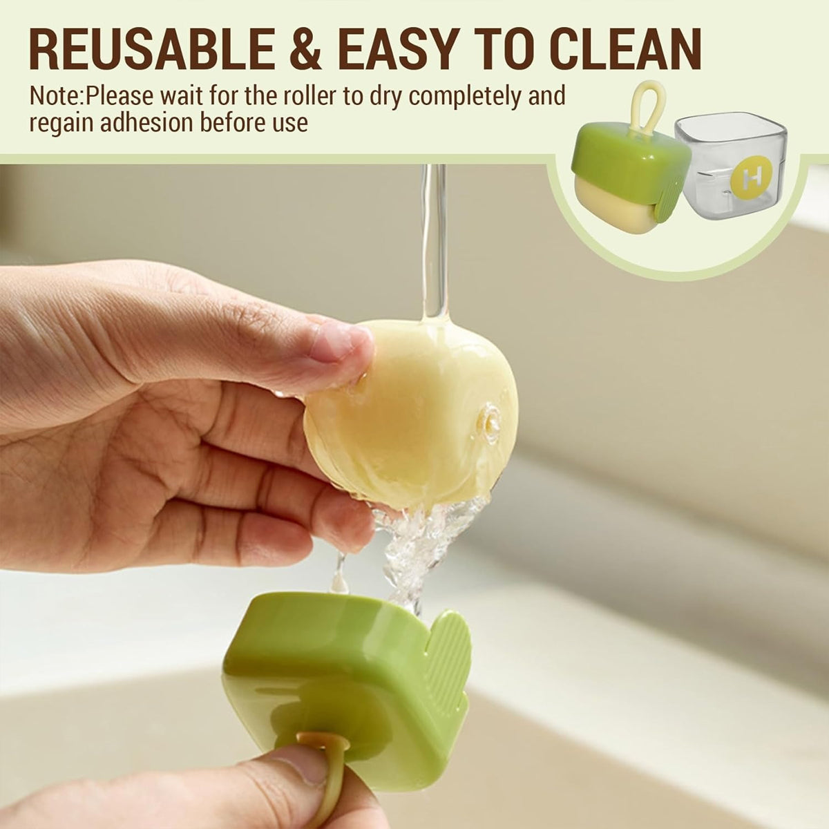 4 Pcs Reusable Mini Lint Remover Roller