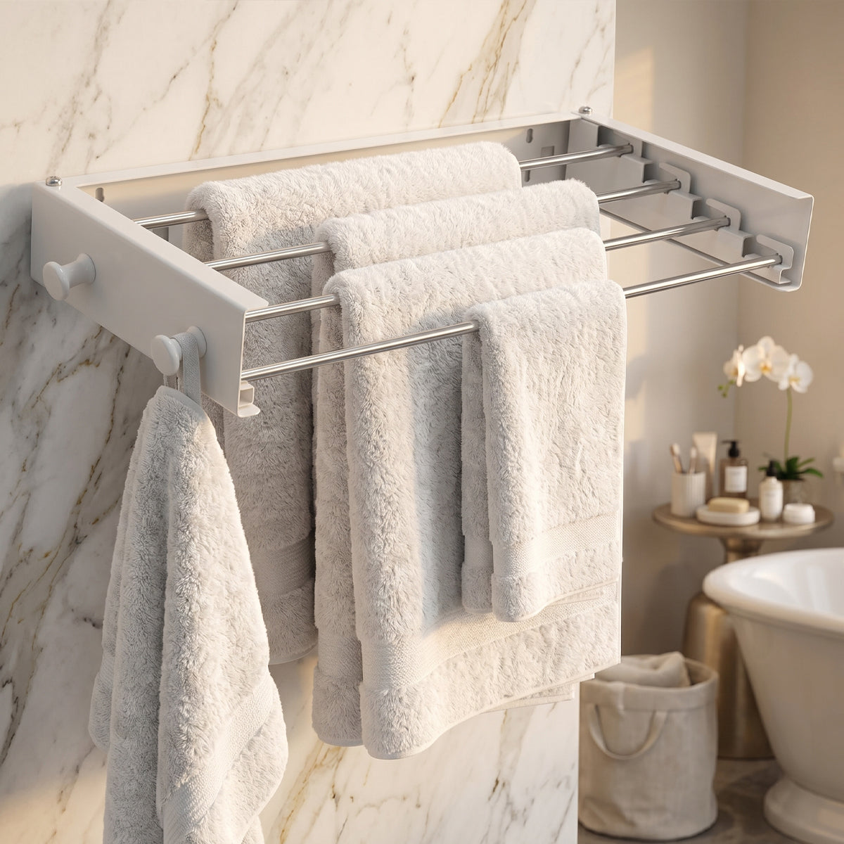 Wall Mounted Bathroom Towel Rack