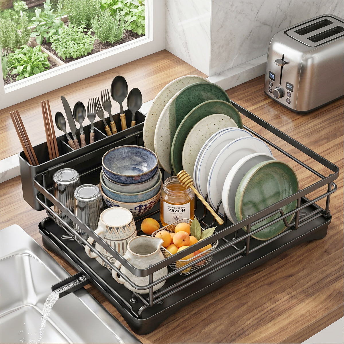 Large Rustproof Dish Drying Rack