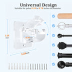 Curtain Rod Brackets with Clips