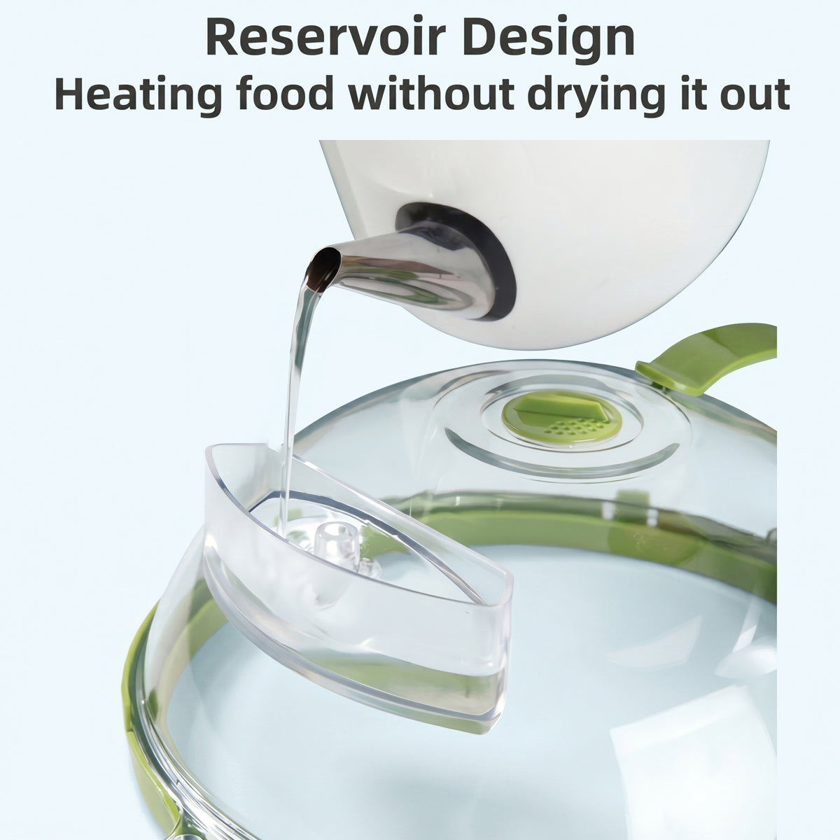 Microwave Splatter Cover with Water Steamer