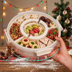 Divided Snack Tray with Lid & Handle