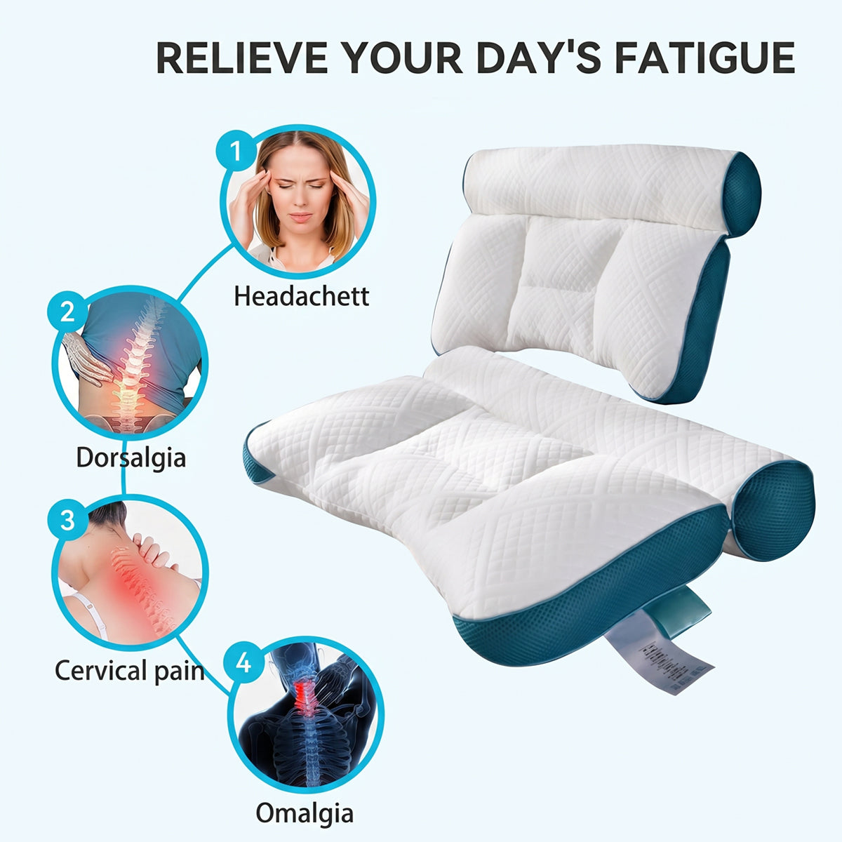 Ergonomic Memory Foam Neck Pillow