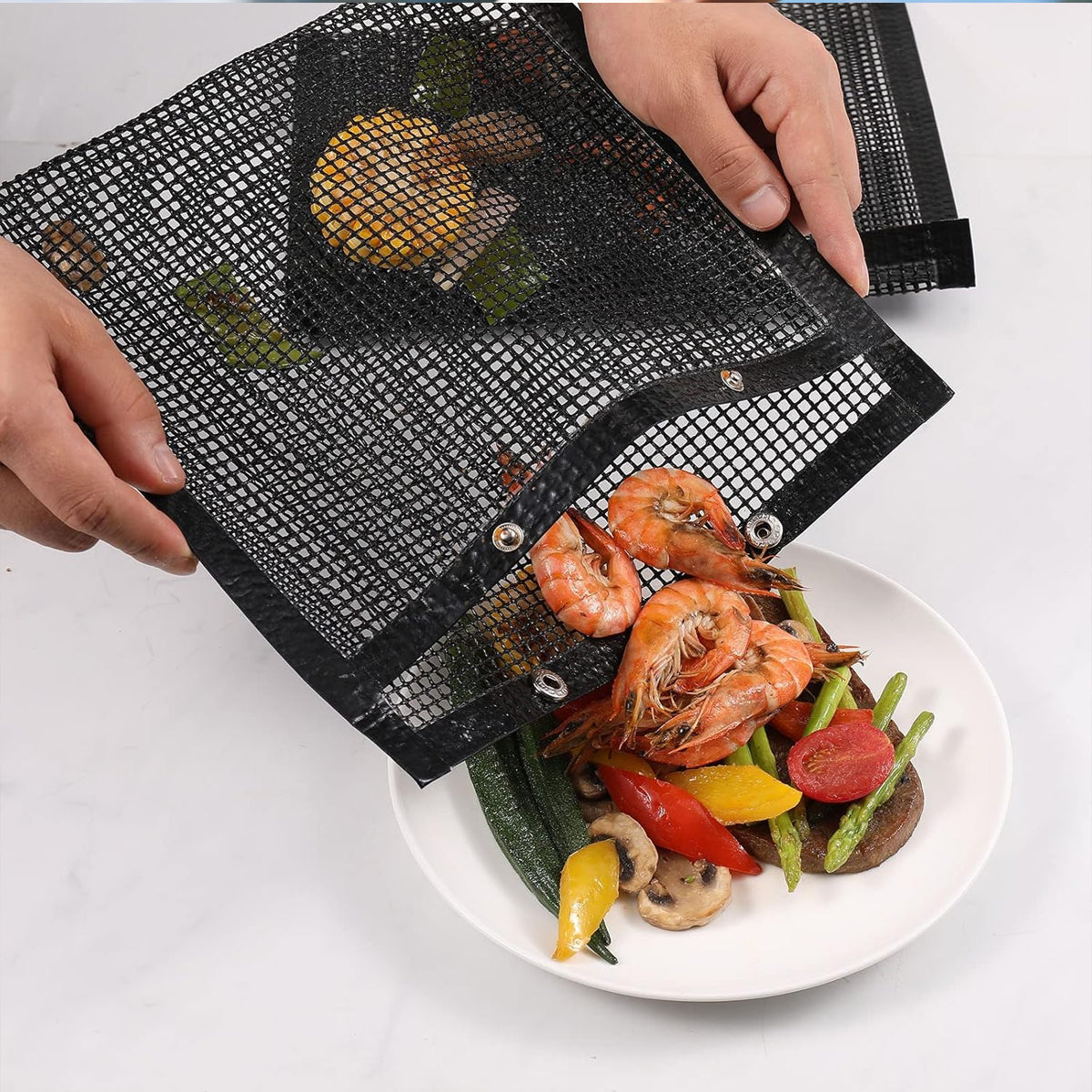 Reusable Non-Stick BBQ Grill Mesh Bags