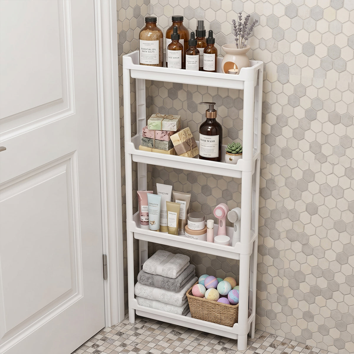 Slim 4-Tier Storage Cart