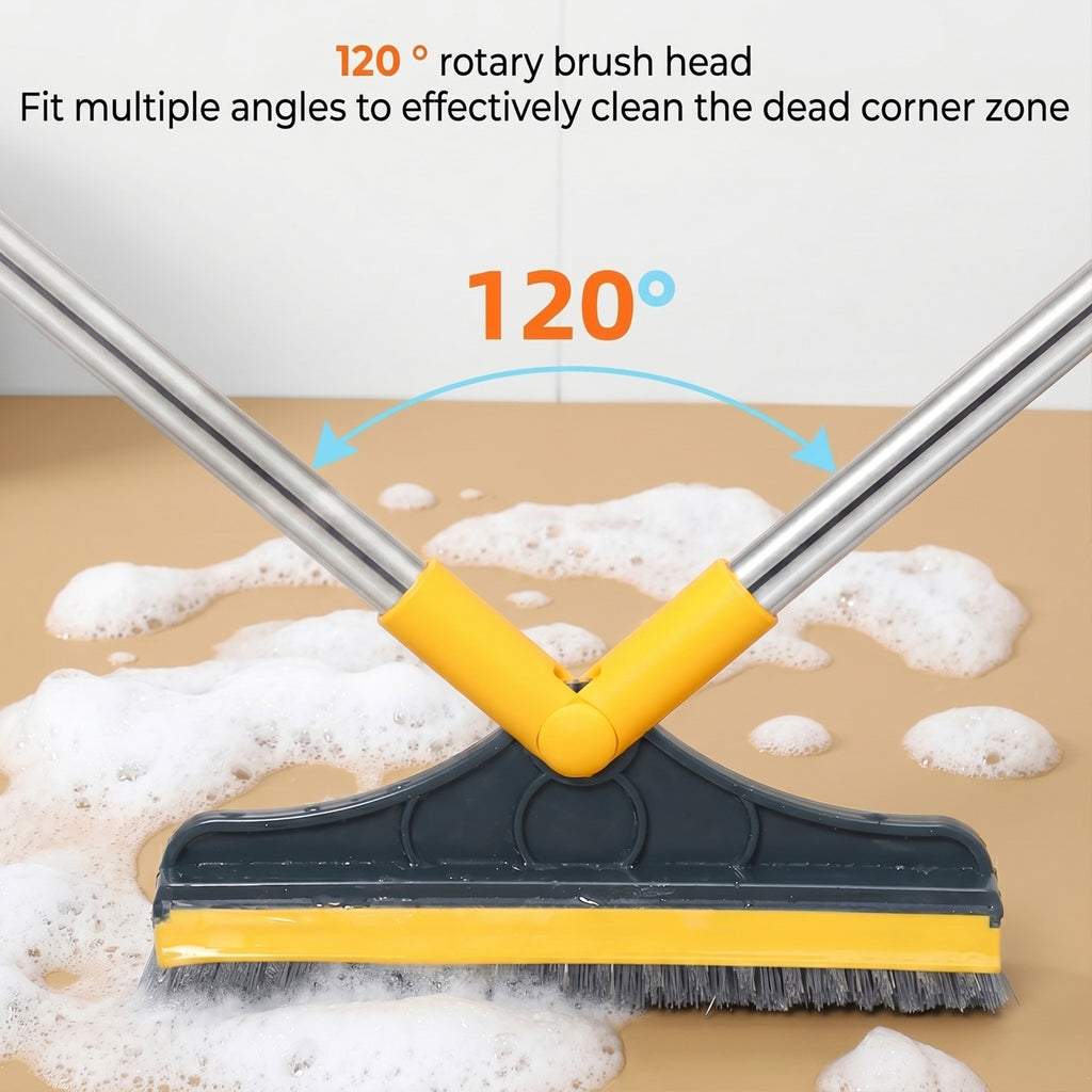 2-in-1 Floor Scrub Brush with Squeegee