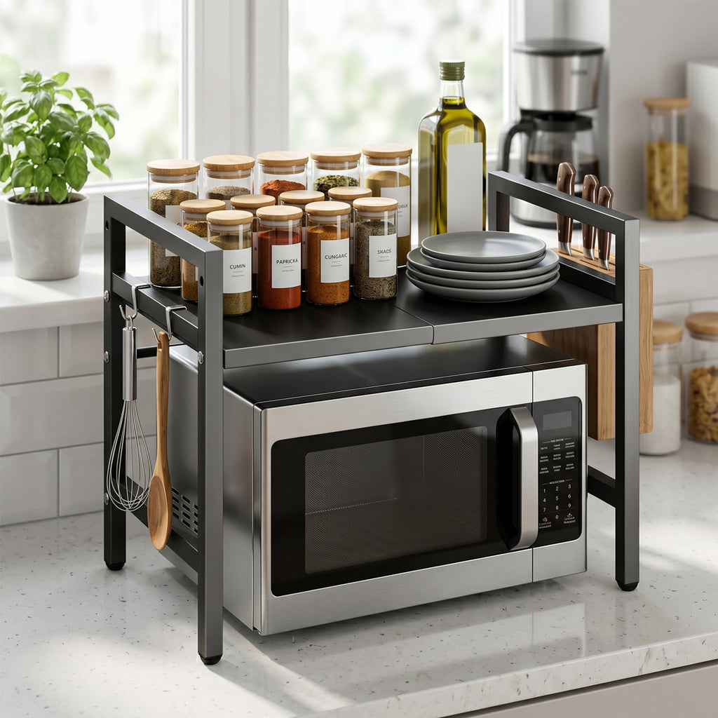 Expandable Microwave Shelf Organizer