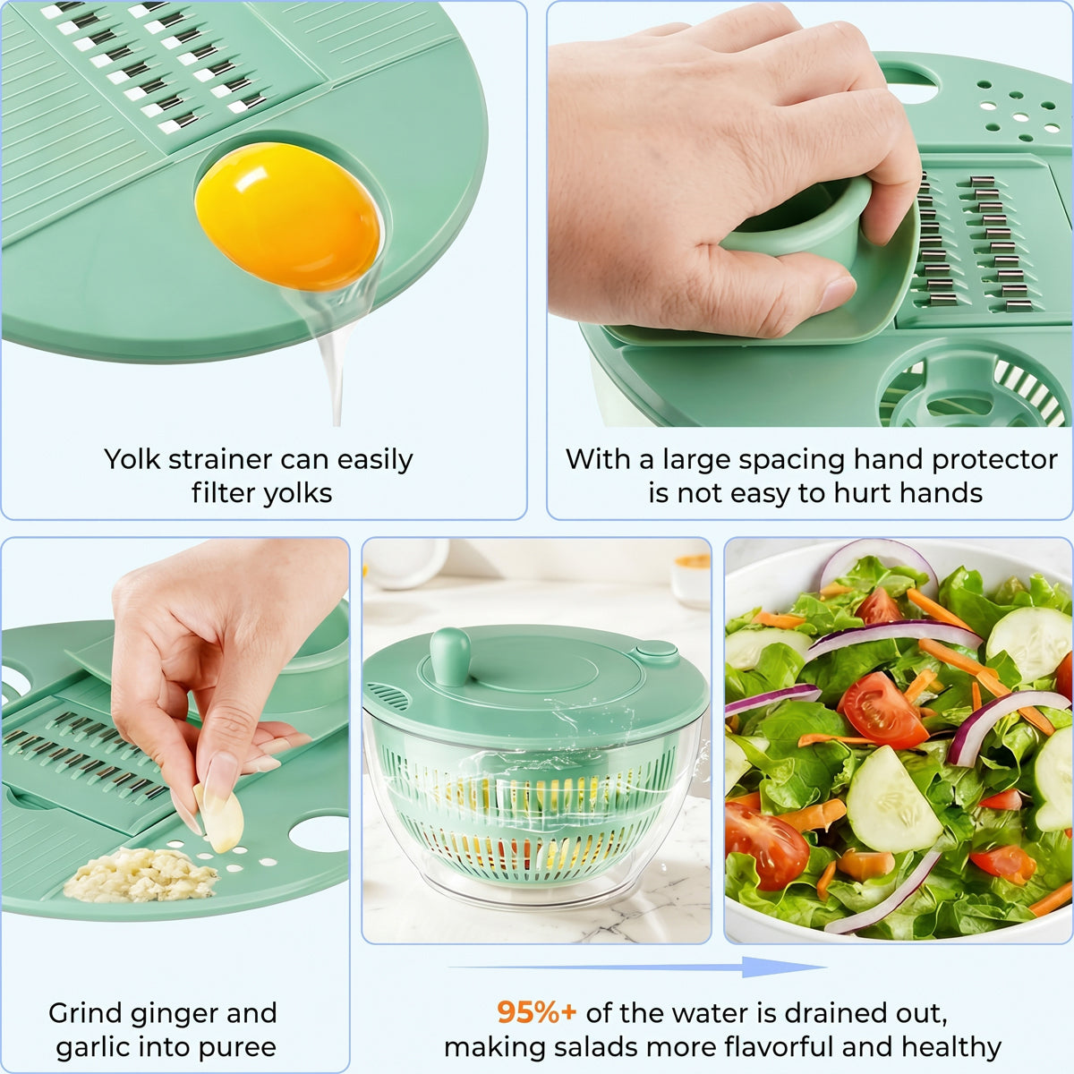 3-in-1 Salad Spinner Set