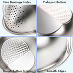 Stainless Steel Rice Washer & Strainer Bowl