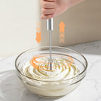 Stainless Steel Hand Push Egg Whisk