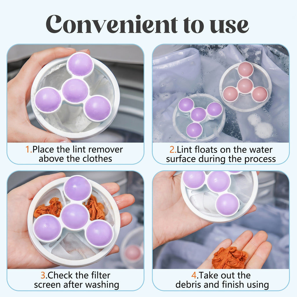 3 Packs Reusable Washing Machine Filter Bags