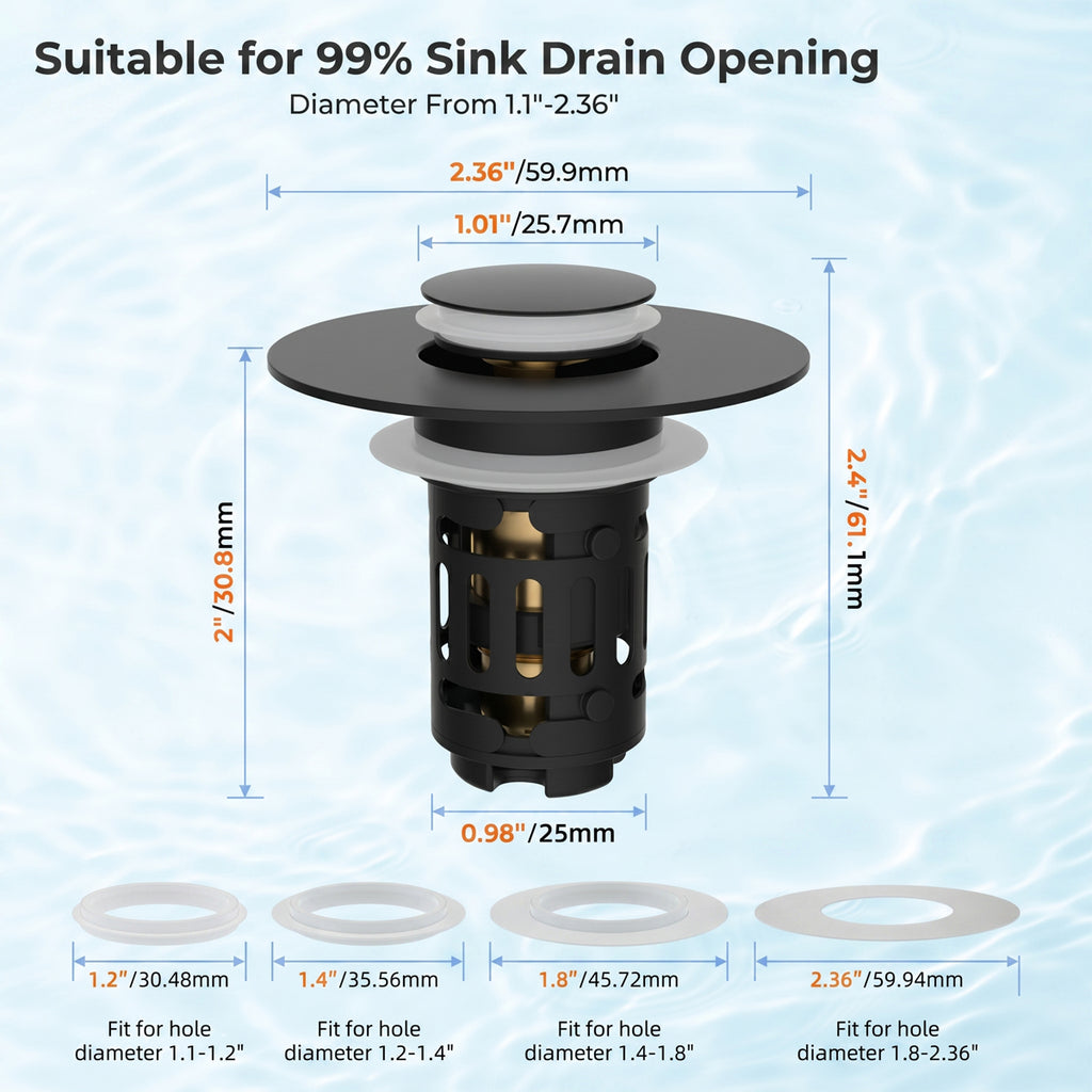 3-in-1 Bathroom Sink Drain Stopper