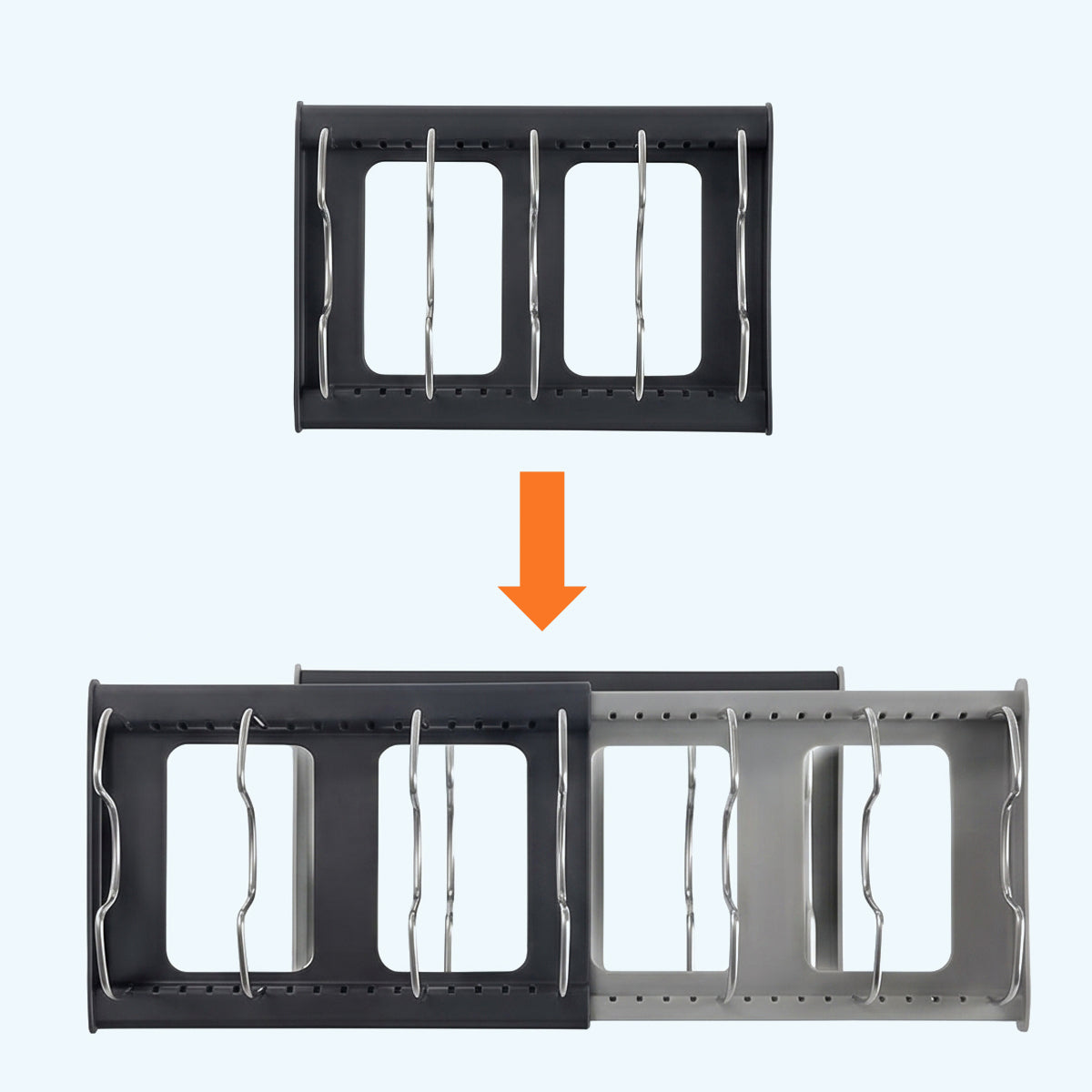 Expandable Pan & Pot Lid Rack Organizer