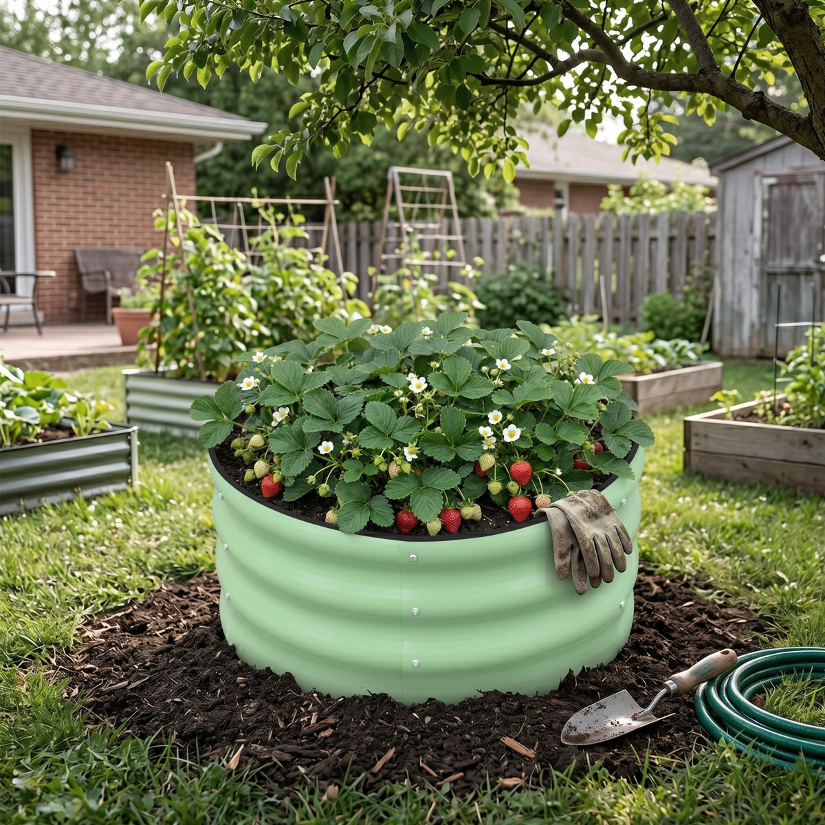 Round Raised Garden Bed