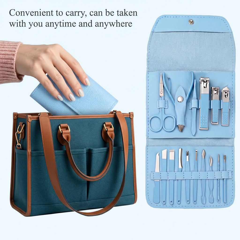 16PCS Stainless Steel Manicure & Pedicure Kit