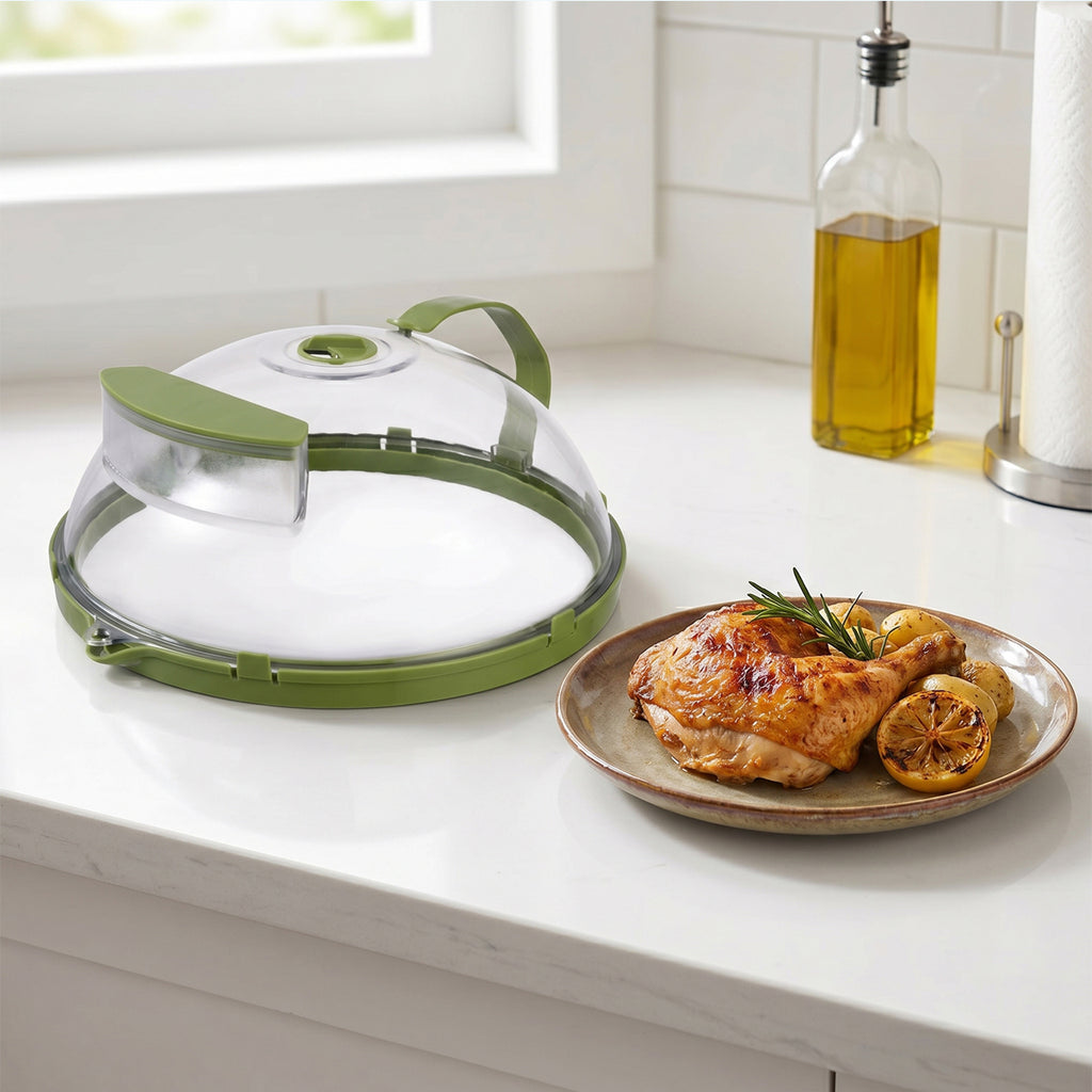 Microwave Splatter Cover with Water Steamer
