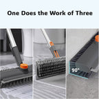 3-in-1 Floor Scrub Brush with Long Handle
