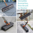 3-in-1 Floor Scrub Brush with Long Handle