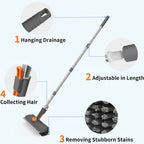 3-in-1 Floor Scrub Brush with Long Handle