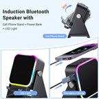 5-in-1 Wireless Induction Speaker with Phone Stand