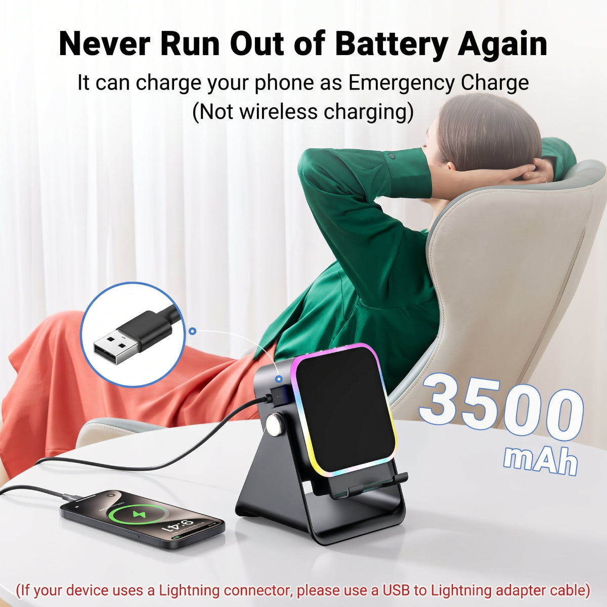 5-in-1 Wireless Induction Speaker with Phone Stand
