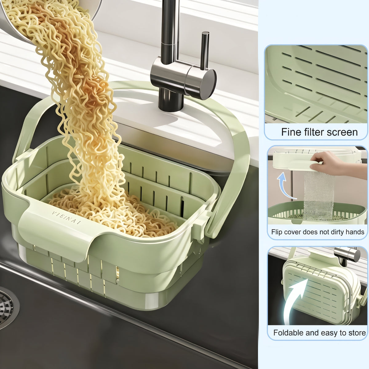 Foldable Kitchen Sink Drain Basket