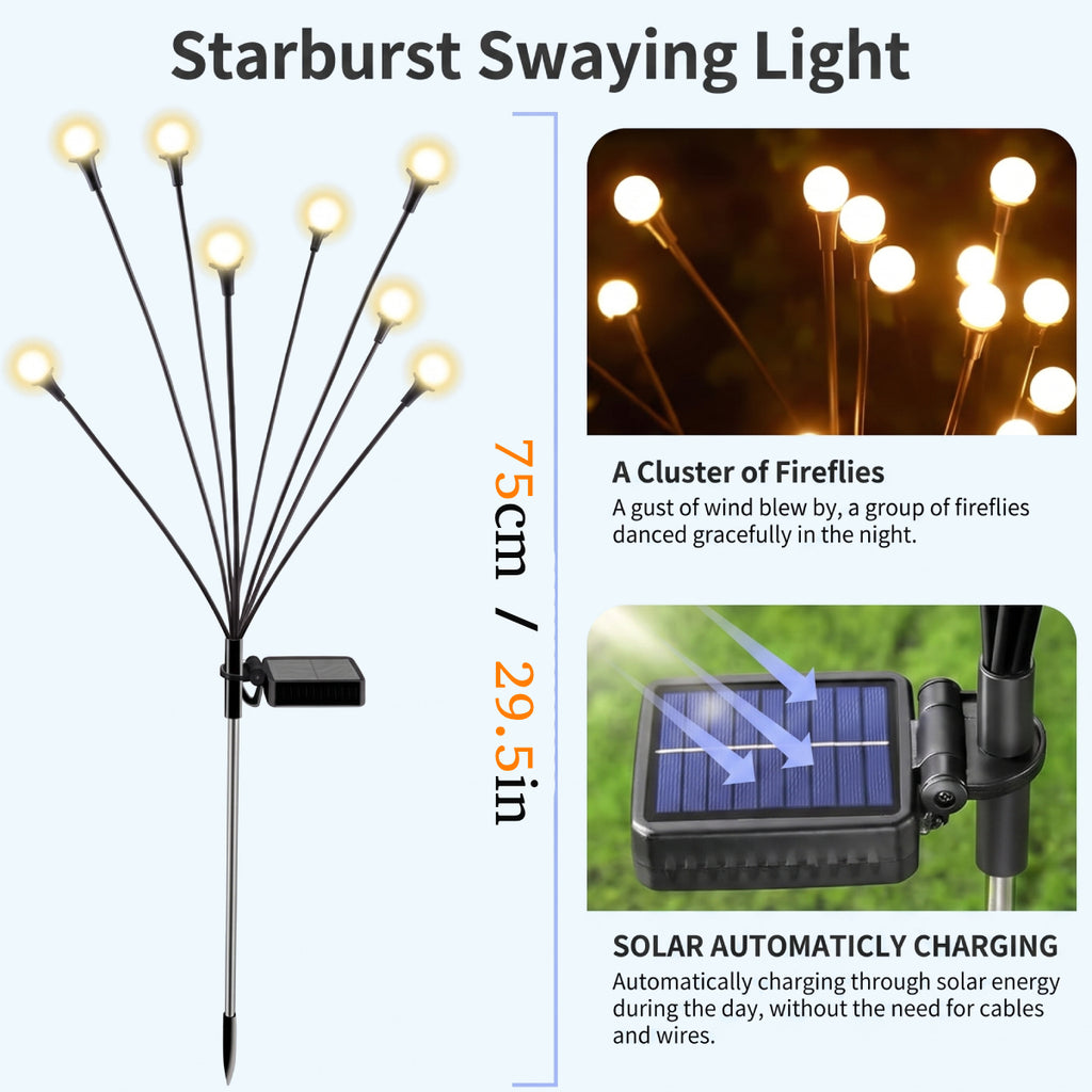 Solar Powered Firefly Garden Light