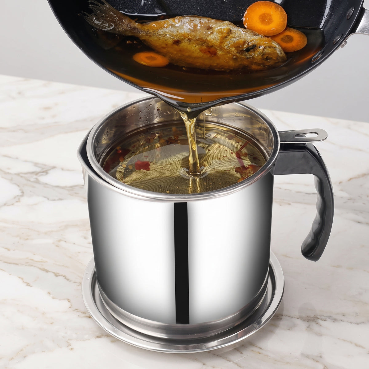 Stainless Steel Oil Dispenser with Filter