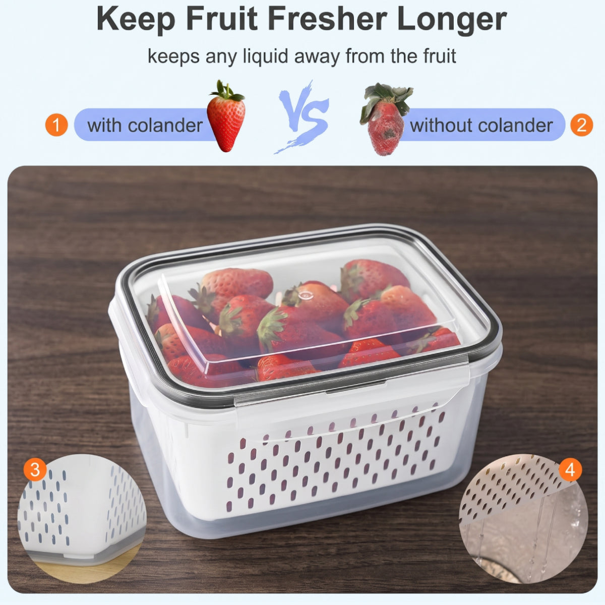 5PCS Produce Storage Containers