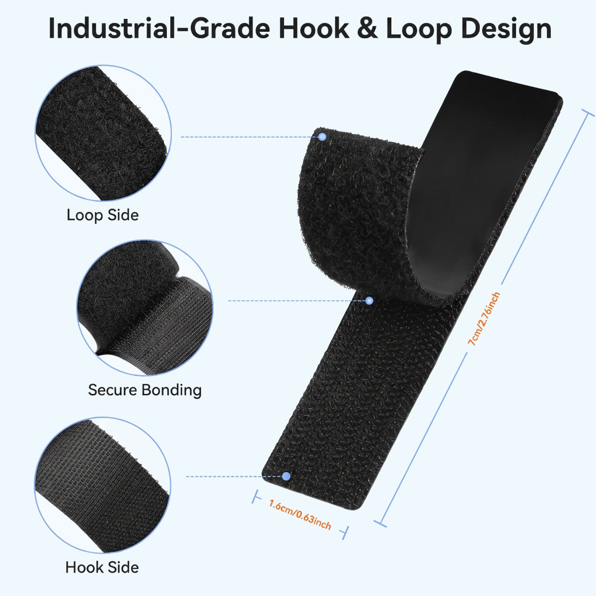 20 PCS Heavy-Duty Hook & Loop Tape