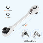 1/4-Inch Mini Dual-Head Ratchet Wrench