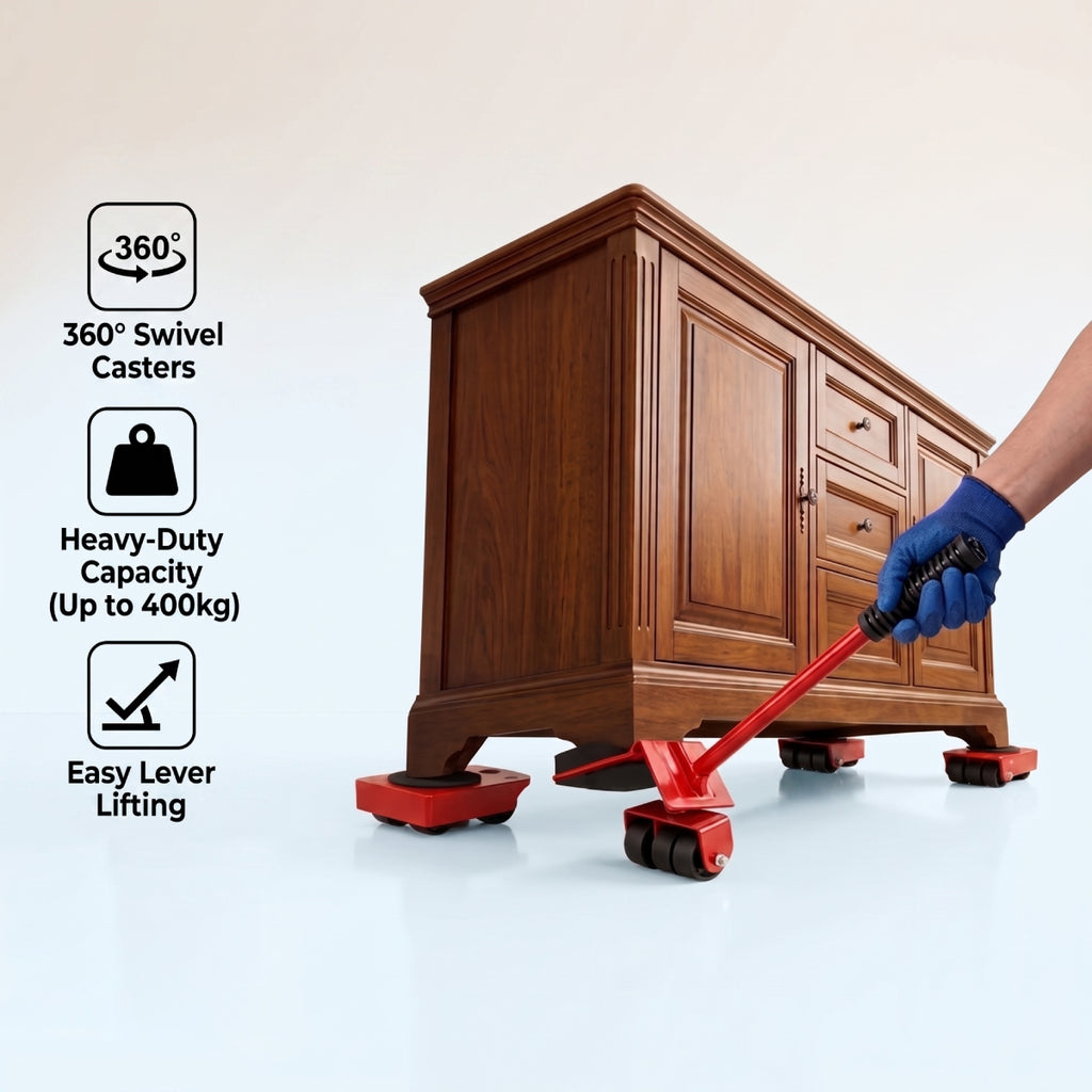Heavy-Duty Furniture Lifter & Roller Set