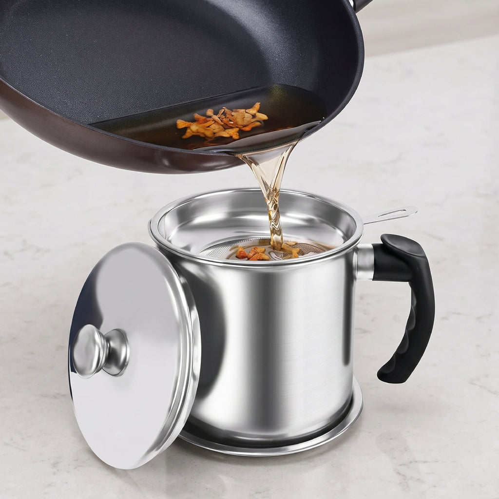 Stainless Steel Oil Dispenser with Filter