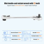 1/4-Inch Mini Dual-Head Ratchet Wrench