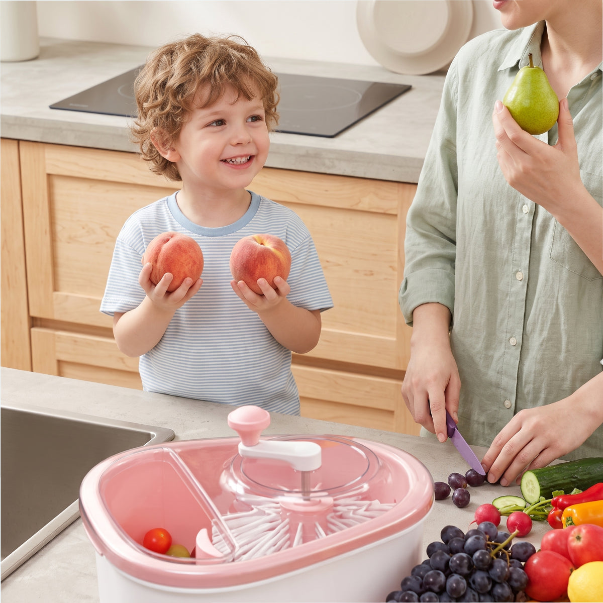 Self-Draining Fruit & Vegetable Wash Basket