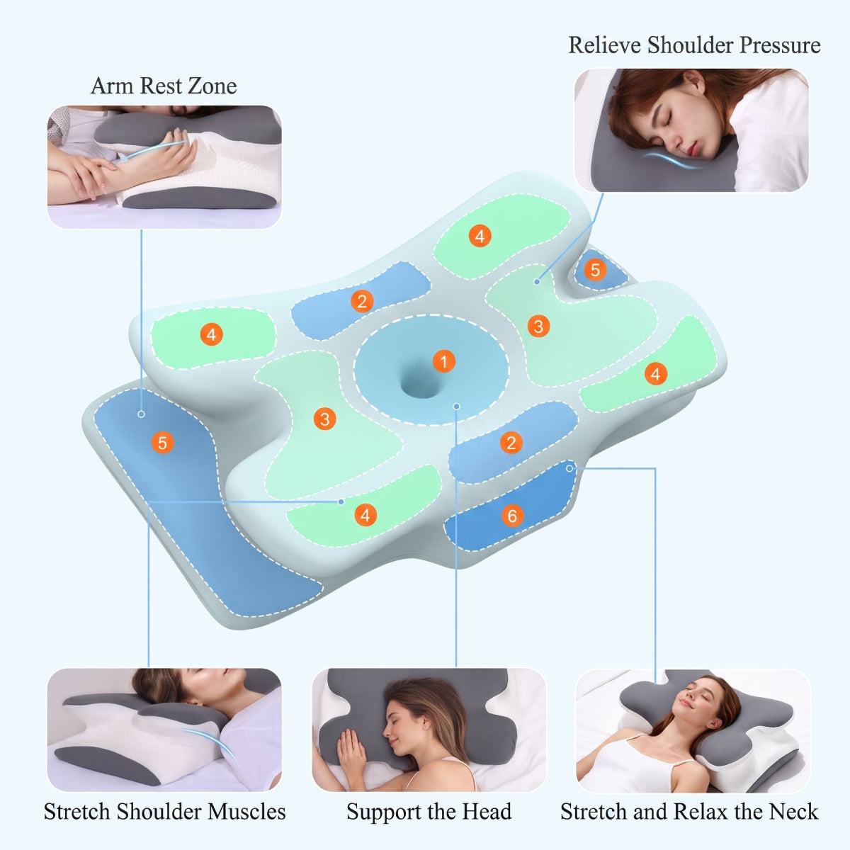 Cooling Memory Foam Neck Pillow